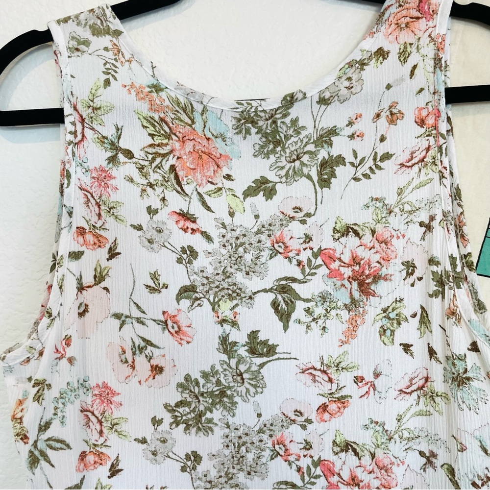 FRYE Floral Maxi Dress in Cream and Pink XL - Picture 9 of 9